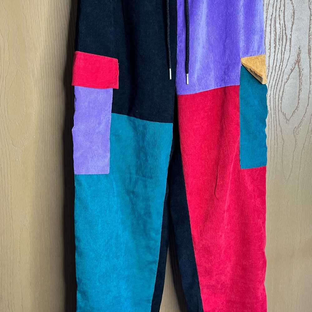 Colorblock Patchwork Pants